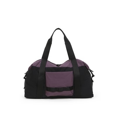 Crossbody-taske i lærred med stor kapacitet